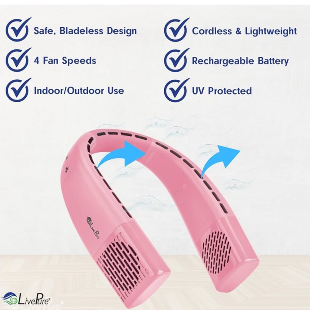 Wearable air filter fan